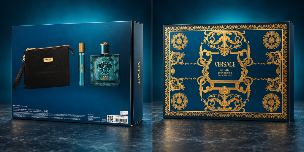 Versace Eros Eau de Toilette for Men – 3-Piece Gift Set, 3.4 oz / 100 ml
